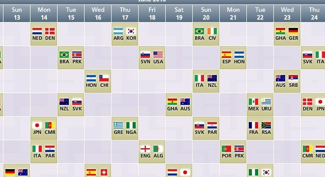 World Cup Schedule - Brain and Mind Institute